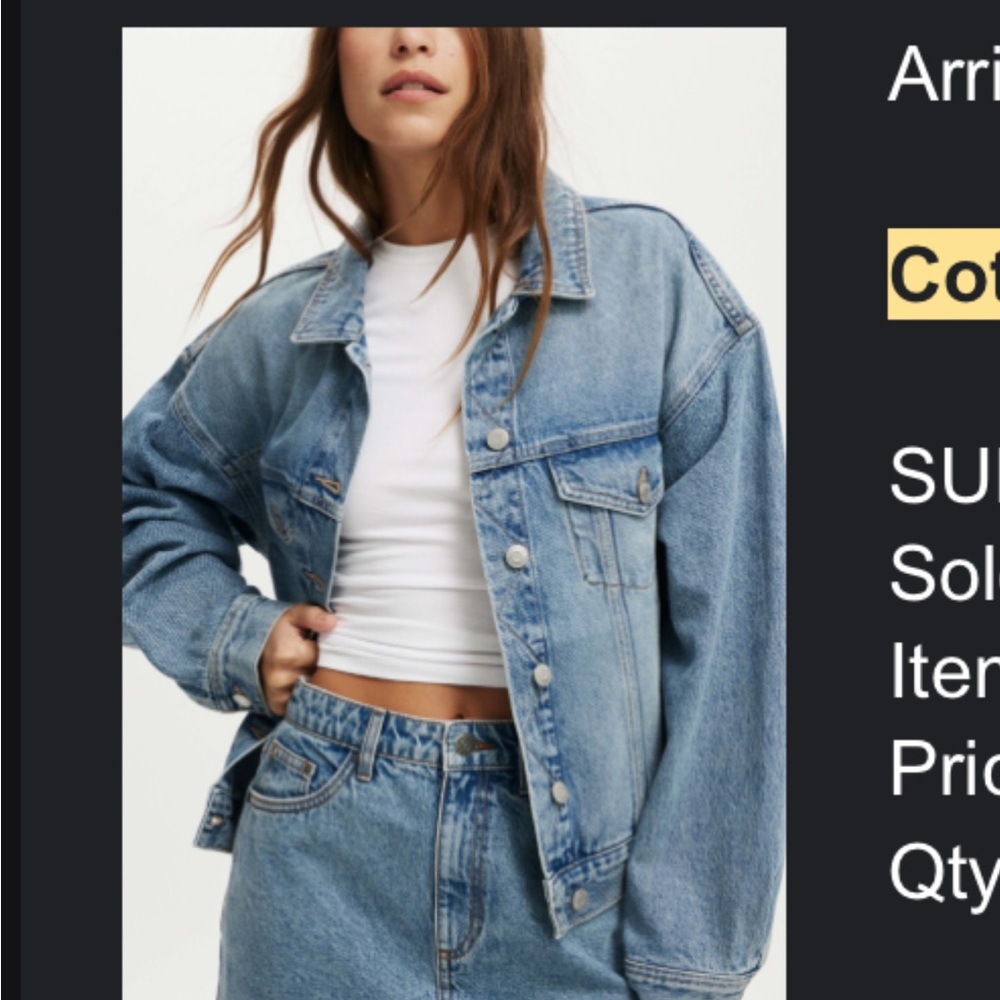 Cotton On Light Blue Oversized Denim Jacket - Women